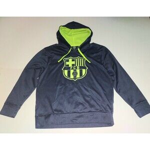 Official Merchandise FCB Navy /Chartreuse  Quick Dry Hoodie Size Mens XL